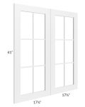 Stratton White Shaker 36x42 Mullion Door (cabinet not included)