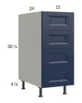 Harbor Navy 15" 4-Drawer Base Cabinet