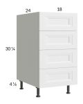 Harbor White 18" 4-Drawer Base Cabinet