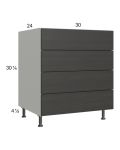 Euro Cafe 30" 4-Drawer Base Cabinet