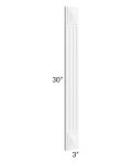 Vista White Shaker 3x30 Fluted Decorative Filler