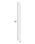 Aspen White Shaker 3x30 Fluted Decorative Filler