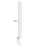 Vail White Shaker 3" Fluted Decorative Base Filler