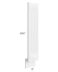 Providence White 6" Fluted Decorative Base Filler