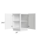 Dakota White 24" Angle Base Cabinet