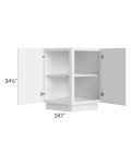 Portland White 24" Angle Base Cabinet 