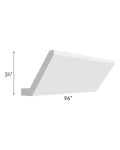 Charlotte White 96" Angled Crown Molding