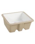 Porcelain Square Undermount Bathroom Sink - Fits 24" Minimum Cabinet Size