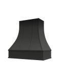 Black Asheville Strapped Curved Hood with Block Molding