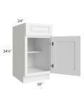 Pearl White 18" Base Cabinet 