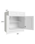 Pearl White 30" Base Cabinet 