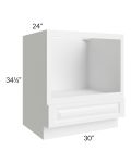 Pearl White 30" Base Microwave Cabinet