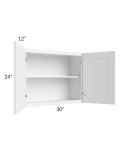 Pearl White 30x24 Wall Cabinet
