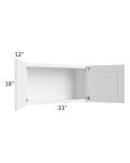 Pearl White 33x18 Wall Cabinet