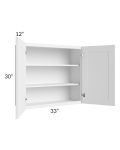Pearl White 33x30 Wall Cabinet