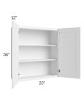 Pearl White 33x36 Wall Cabinet