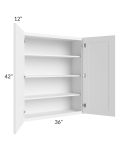 Pearl White 36x42 Wall Cabinet