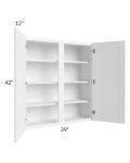 Pearl White 39x42 Wall Cabinet