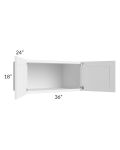 Pearl White 36x18x24 Refrigerator Wall Cabinet