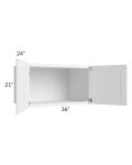 Pearl White 36x21x24 Refrigerator Wall Cabinet