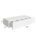 Pearl White 30x6 Spice Drawer Wall Cabinet