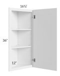 Portland White 12x36 Angle Wall Cabinet