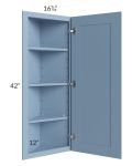 Sky Blue Shaker 12x42 Angle Wall Cabinet