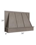 Natural Grey Shaker 36" Wood Range Hood