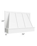 Alpine White Shaker 36" Wood Range Hood 
