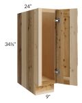 Prairie Shaker 9" Full Height Door Base Cabinet