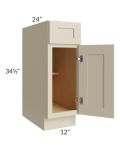 Stratton Khaki Shaker 12" Base Cabinet 