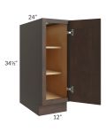 Vienna Kona Brown 12" Full Height Door Base Cabinet