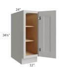 Salem Light Grey 12" Full Height Door Base Cabinet