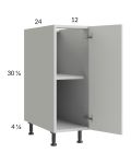 Harbor White 12" Full Height Door Base Cabinet