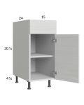 Euro White Grain 15" Base Cabinet
