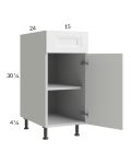 Harbor White 15" Base Cabinet