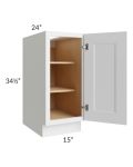 Salem White 15" Full Height Door Base Cabinet