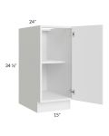 Venetian White Matte 15" Full Height Door Base Cabinet