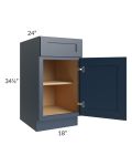 Midtown Blue Shaker 18" Base Cabinet