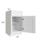 Dakota White 18" Base Cabinet