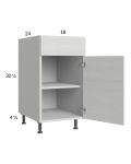 Euro White Grain 18" Base Cabinet