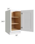 Union White 18" Full Height Door Base Cabinet