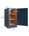 Midtown Blue Shaker 18" Full Height Door Base Cabinet