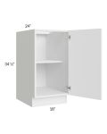 Venetian White Matte 18" Full Height Door Base Cabinet