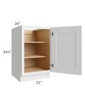 Union White 21" Full Height Door Base Cabinet