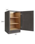 Salem Dark Grey 21" Full Height Door Base Cabinet