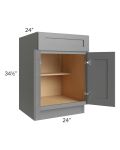 Stratton Dark Grey Shaker 24" Base Cabinet