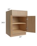 Township Rift Oak 24" Full Height Door Base Cabinet