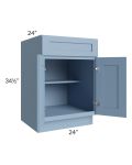 Sky Blue Shaker 24" Base Cabinet