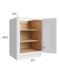 Midtown White Shaker 24" Full Height Door Base Cabinet
